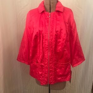 Laura Ashley pink  polyester jacket NWT 1x